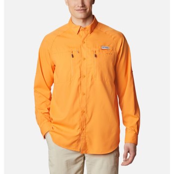 Columbia Overhemd Heren, PFG Terminal Tackle Long Sleeve Woven Oranje, 34CEZLRAV